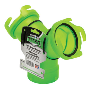 Thetford 17832 Titan Wye Sewer Adapter - Translucent Green - 17832