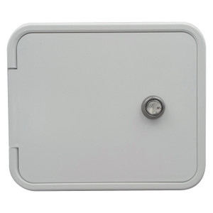 Thetford 94310 Multi-Purpose Hatch with Flat Back and Keyed Entry - Polar White - 94310