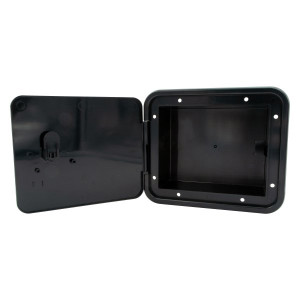 Thetford 94311 Multi-Purpose Hatch with Slant Back and Keyed Entry - Black - 94311