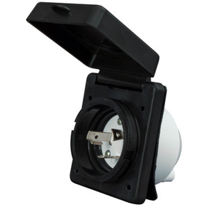 Valterra A10-30INBKVP 30 Amp Power Inlet - Black - A10-30INBKVP