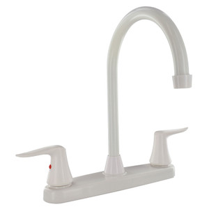 PF221204 Faucet 8" Deck White Hi-Arc Spout 2-Handle - PF221204