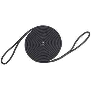 Extreme Max 3006.2412 BoatTector Premium Double Looped Nylon Dock Line for Mooring Buoys - 3/4" x 40', Black - 3006.2412