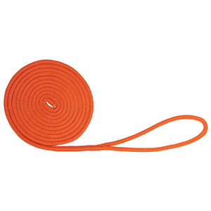 Extreme Max 3006.2429 BoatTector Double Braid Nylon Dock Line - 3/8" x 15', Neon Orange - 3006.2429