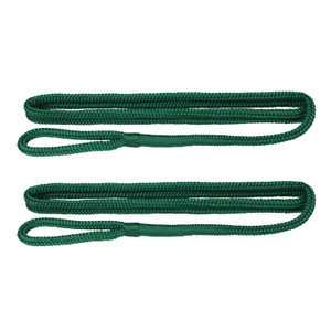 Extreme Max 3006.2582 BoatTector Premium Double Braid Nylon Fender Line Value 2-Pack - 3/8" x 6', Sacramento Green - 3006.2582
