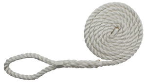 Extreme Max 3006.2801 BoatTector Twisted Nylon Fender Line Value 2-Pack - 1/4" x 6' White - 3006.2801