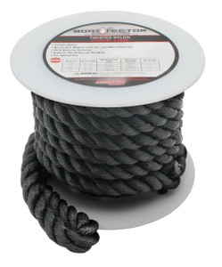 Extreme Max 3006.2876 BoatTector Twisted Nylon Dock Line - 3/4" x 50', Black - 3006.2876