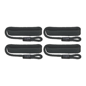 Extreme Max 3006.2996 BoatTector Solid Braid MFP Dock Line Value 4-Pack - 3/8" x 15', Black - 3006.2996