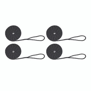 Extreme Max 3006.3033 BoatTector Double Braid Nylon Dock Line Value 4-Pack - 3/8" x 15', Black with Reflective Tracer - 3006.3033