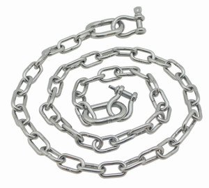 Extreme Max 3006.6575 BoatTector Stainless Steel Anchor Lead Chain - 3/16" x 4' with 1/4" Shackles - 3006.6575