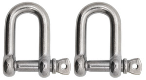 Extreme Max 3006.8249.2 BoatTector Stainless Steel D Shackle - 5/8", 2-Pack - 3006.8249.2