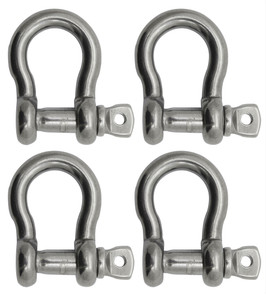 Extreme Max 3006.8315.4 BoatTector Stainless Steel Anchor Shackle - 5/16", 4-Pack - 3006.8315.4 Extreme Max 3006.8315.4 BoatTector Stainless Steel Anchor Shackle - 5/16", 4-Pack - 3006.8315.4