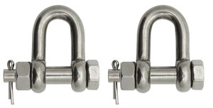 Extreme Max 3006.8339.2 BoatTector Stainless Steel Bolt-Type Chain Shackle - 1/4", 2-Pack - 3006.8339.2 Extreme Max 3006.8339.2 BoatTector Stainless Steel Bolt-Type Chain Shackle - 1/4", 2-Pack - 3006.8339.2
