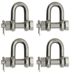 Extreme Max 3006.8354.4 BoatTector Stainless Steel Bolt-Type Chain Shackle - 5/8", 4-Pack - 3006.8354.4
