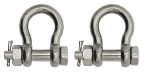 Extreme Max 3006.8378.2 BoatTector Stainless Steel Bolt-Type Anchor Shackle - 1/2", 2-Pack - 3006.8378.2