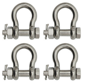 Extreme Max 3006.8381.4 BoatTector Stainless Steel Bolt-Type Anchor Shackle - 5/8", 4-Pack - 3006.8381.4