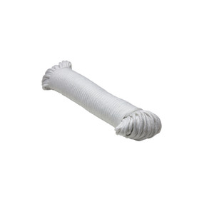 Extreme Max 3008.0448 Braided Cotton/Polyester Clothesline - 7/32" x 200', White - 3008.0448