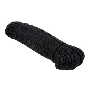 Extreme Max 3008.0457 Black Type III 550 Paracord Commercial Grade - 5/32" x 100' - 3008.0457
