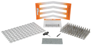 Extreme Max 5001.5478 96-Stud Track Pack with Round Backers - 1.625" Stud Length - 5001.5478