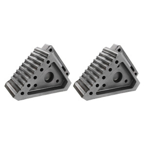 Extreme Max 5001.5772.2 Heavy-Duty Solid Rubber Wheel Chock with Handle - Value 2-Pack - 5001.5772.2