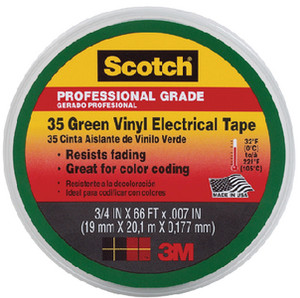 3M Marine - #35 Vinyl Elect Tape 3/4 Green - 10851 3M Marine - #35 Vinyl Elect Tape 3/4 Green - 10851
