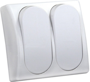 JR Products - Mod. Spst On/off Double Sw Wht - 13585