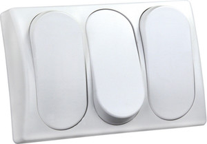 JR Products - Mod. Spst On/off Triple Sw Wht - 13595