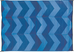 Camco - Outdoor Mat 6'x9' Blue/blue - 42878 Camco - Outdoor Mat 6'x9' Blue/blue - 42878