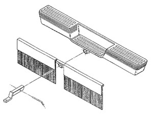 Splash Stop (Industrial Brush) - Rec Hitch Mount Splash Stop - 3009796 Splash Stop (Industrial Brush) - Rec Hitch Mount Splash Stop - 3009796