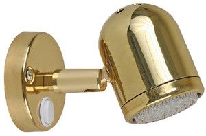 Scandvik - Reading Light Brass Led 8-30v - 19052P