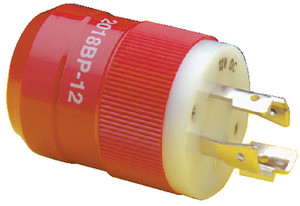 Marinco - Charger Plug(male) 12v Red - 2018BP-12