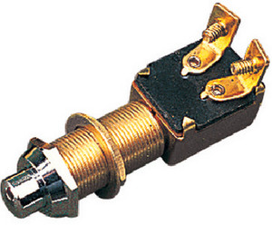 Sea-Dog Line - Brass Push Button Switch - 420420-1