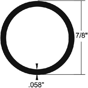 Taco Metals - Alum Tube 7/8 X 6 Ft - A23-7858BLY6-1 Taco Metals - Alum Tube 7/8 X 6 Ft - A23-7858BLY6-1
