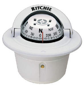Ritchie Navigation - Explorer Compass Flush Mt Wht - F-50W Ritchie Navigation - Explorer Compass Flush Mt Wht - F-50W