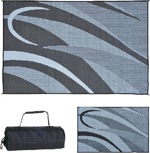 Ming's Mark - 8x20 Patiomat Blk/slvr Graphic - GC1-BLK/SLVR Ming's Mark - 8x20 Patiomat Blk/slvr Graphic - GC1-BLK/SLVR