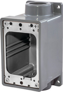 Hubbell - Watertight Fd Box 3/4  Gray - HBL6083