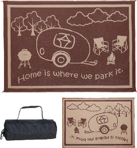 Ming's Mark - Mat-rvhome 8'x18' Brown-beige - RH8187 Ming's Mark - Mat-rvhome 8'x18' Brown-beige - RH8187