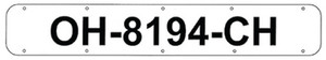 Bernard Engraving - 24 Registration Plates-white - RP2400W