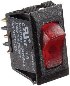 RV Designer - Switch-ill Rockr 125v Blk W-rd - S245 RV Designer - Switch-ill Rockr 125v Blk W-rd - S245