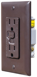 RV Designer - Gfci Outlet-dual W/cvr Brn - S805