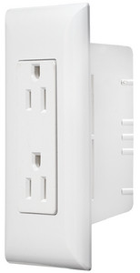 RV Designer - White Dual Outlt & Cov-plate - S831