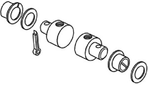 Seastar - 3300 Brass Pivot Kit F/ch4400& - CA27563P