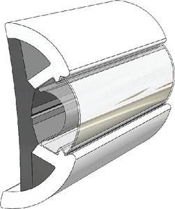 Taco Metals - Rubrail Flx Wht W/chr 80' - V11-9990WCM80-2 Taco Metals - Rubrail Flx Wht W/chr 80' - V11-9990WCM80-2
