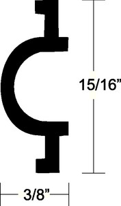 Taco Metals - Blk Vinyl Insert 50' Roll - V12-0317BKA50-1 Taco Metals - Blk Vinyl Insert 50' Roll - V12-0317BKA50-1