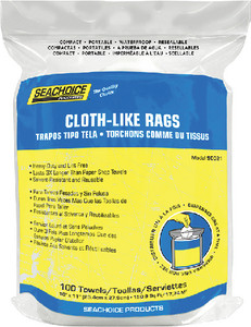 Seachoice - Rags-in-a-resealable Bag 100ct - NW-90021-100SC Seachoice - Rags-in-a-resealable Bag 100ct - NW-90021-100SC
