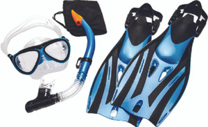 Aqua Leisure - Ion 5 Piece Dive Set-blue - DPX5976S1L Aqua Leisure - Ion 5 Piece Dive Set-blue - DPX5976S1L