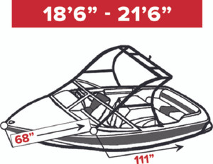 Carver Covers - Tst-19 W/ Tower Boat Cover - 74519S11 Carver Covers - Tst-19 W/ Tower Boat Cover - 74519S11