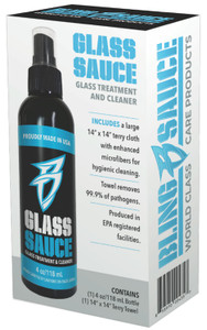 BLING SAUCE BS_GLASS0004_KIT Glass Sauze Glass Treatment and Cleaner - 4 oz. - BS_GLASS0004_KIT BLING SAUCE BS_GLASS0004_KIT Glass Sauze Glass Treatment and Cleaner - 4 oz. - BS_GLASS0004_KIT