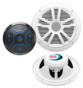 Boss Audio MG150W.6 Bluetooth In-Dash Marine Gauge Digital Media AM/FM Receiver with Built-In 2 Channel Amplifier - MG150W.6 Boss Audio MG150W.6 Bluetooth In-Dash Marine Gauge Digital Media AM/FM Receiver with Built-In 2 Channel Amplifier - MG150W.6