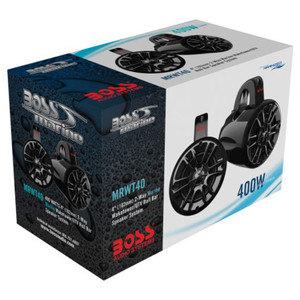 Boss Audio MRWT40 4" Two-Way 400W Waketower Speaker - Pair - MRWT40 Boss Audio MRWT40 4" Two-Way 400W Waketower Speaker - Pair - MRWT40