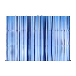 Camco 42865 Outdoor Mat - 9' x 12', Dark Blue/Light Blue/White Striped - 42865 Camco 42865 Outdoor Mat - 9' x 12', Dark Blue/Light Blue/White Striped - 42865